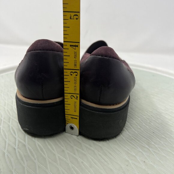 Clarks Collection Loafers Size 7.5 Sharon Dolly Slip On  Aubergine Brown Suede - Picture 8 of 8